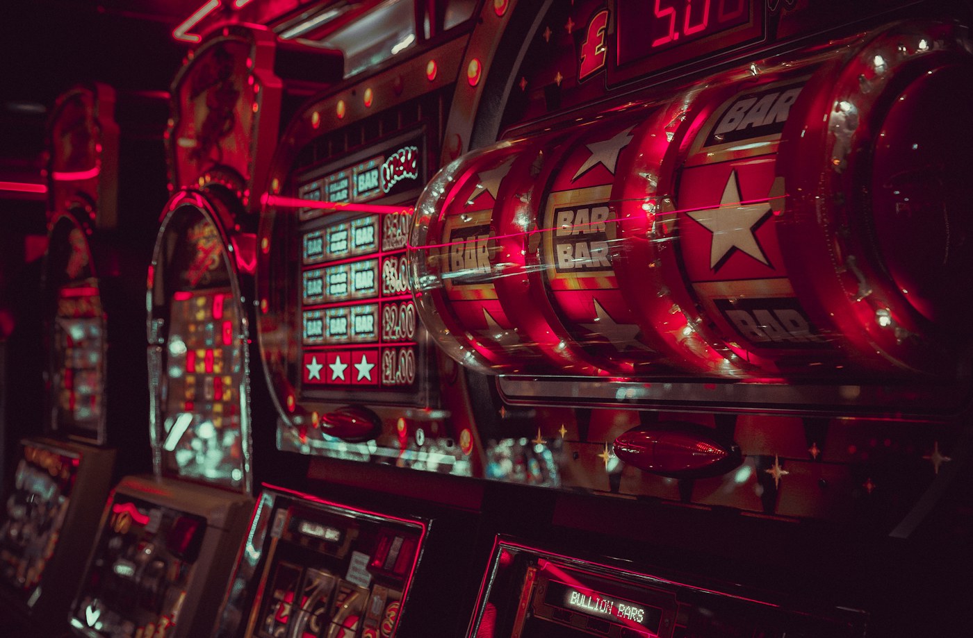 Casino-themed editorial photograph