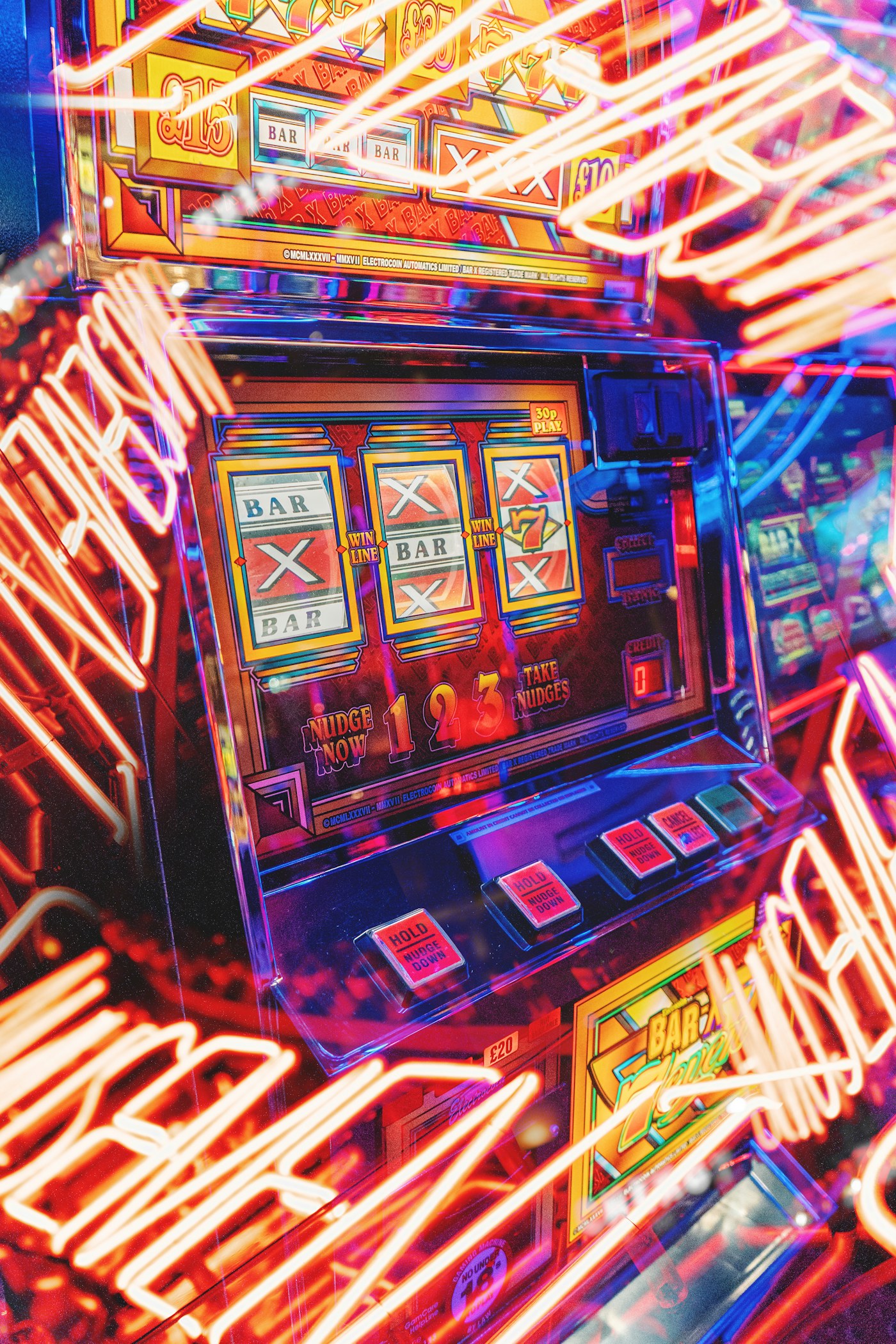 Casino-themed editorial photograph