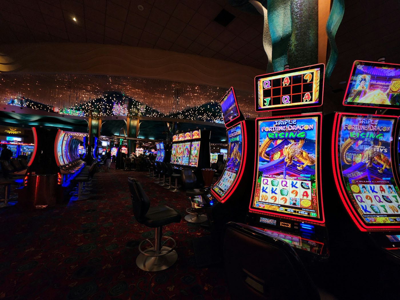 Casino-themed editorial photograph