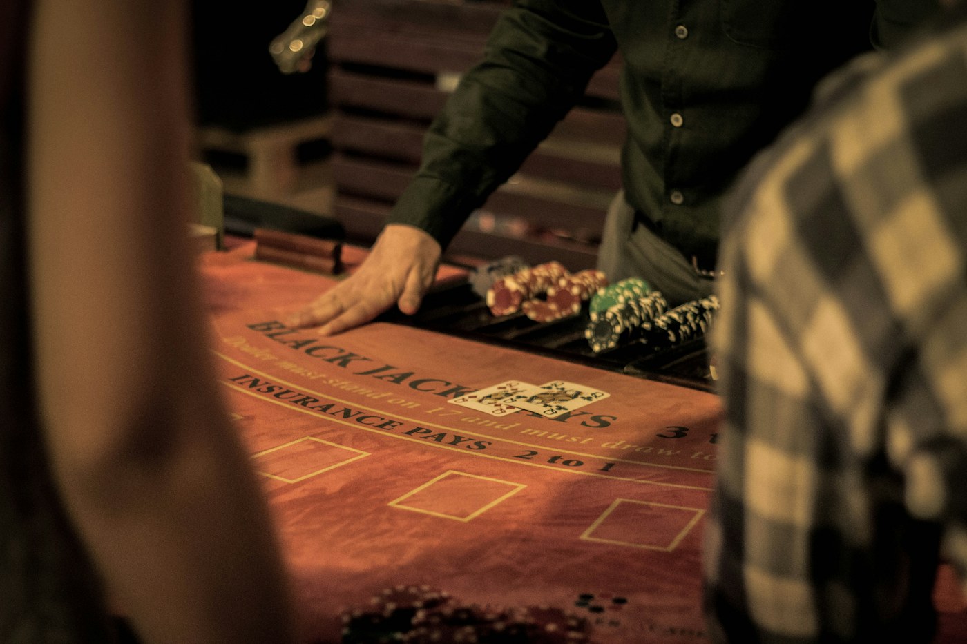 Casino-themed editorial photograph