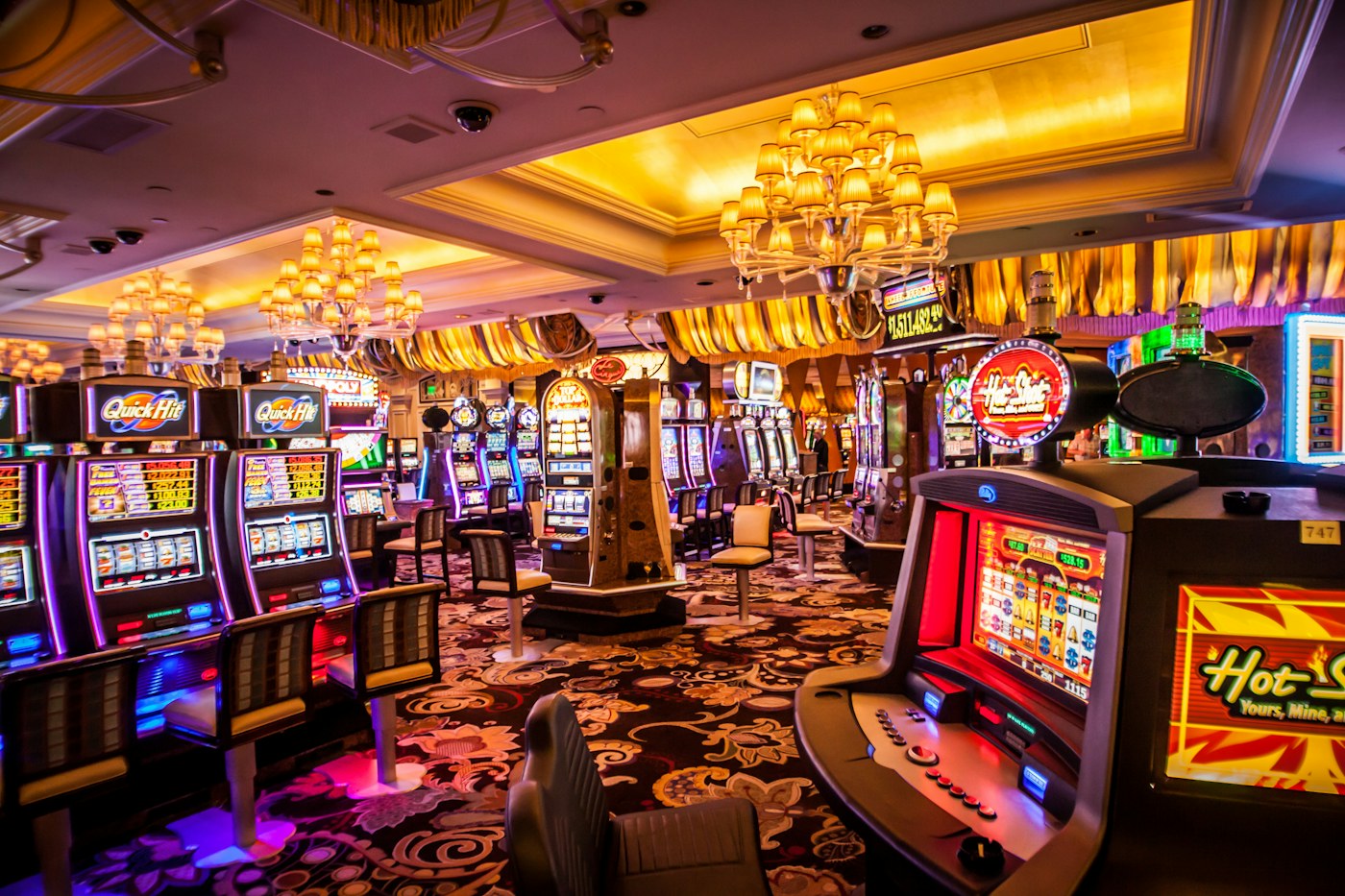Casino-themed editorial photograph